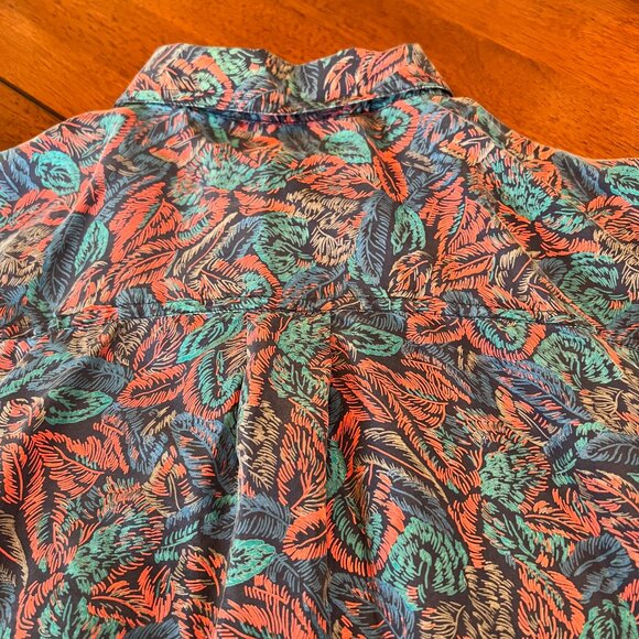 VTG Creative Edge Silk Adult Large Camp Shirt AOP Retro Floral Purple Button Up - Picture 11 of 11